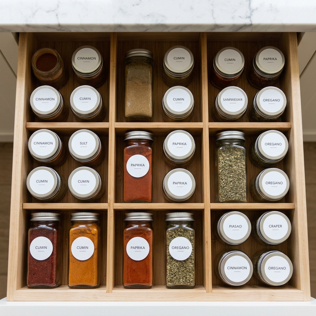Upcycled Pantry and Spice Station Ideas