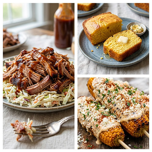 What to Serve With Pulled Pork: 15 Tasty Ideas- Wondering what to serve with pulled pork? Beyond basic potato chips, we’ve gathered delicious side dishes that balance sweet, savory, tangy, and crunchy flavors perfectly! From creamy slaws and southern cornbread to grilled street corn and sweet baked beans, find the ultimate crowd-pleasing pairings for your next BBQ or weeknight dinner. | #PulledPorkSides #BBQSides #EasyDinnerIdeas #recipeIdeas #ACultivatedNest What to Serve With Pulled Pork: 15 Tasty Ideas- Wondering what to serve with pulled pork? Beyond basic potato chips, we’ve gathered delicious side dishes that balance sweet, savory, tangy, and crunchy flavors perfectly! From creamy slaws and southern cornbread to grilled street corn and sweet baked beans, find the ultimate crowd-pleasing pairings for your next BBQ or weeknight dinner. | #PulledPorkSides #BBQSides #EasyDinnerIdeas #recipeIdeas #ACultivatedNest